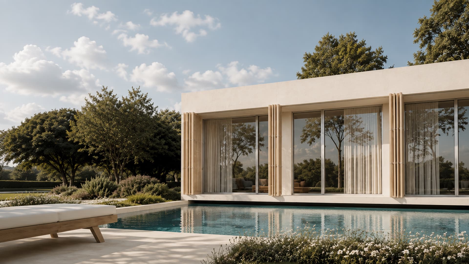 Casa contemporanea com jardim e piscina - Margarida Moura Arquitetura